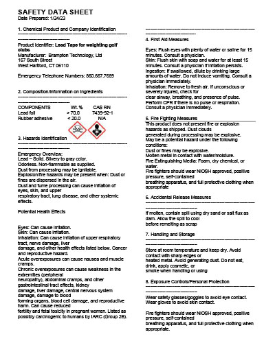 Lead-Tape-SDS-2023